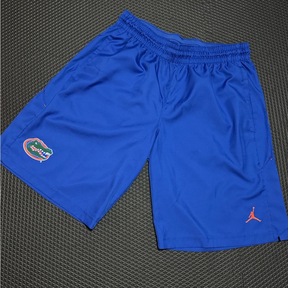 Jordan Royal Blue Athletic Shorts with Orange Accents